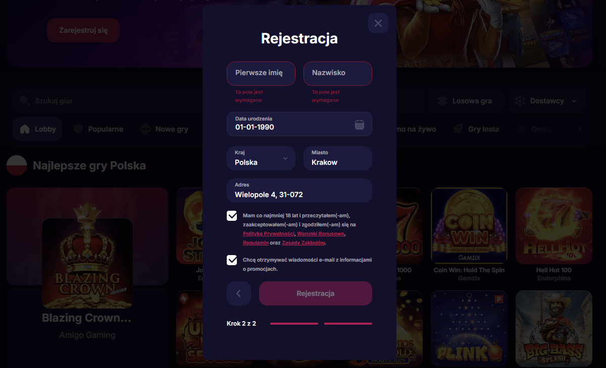 Rejestracja NV Rejestracja NV